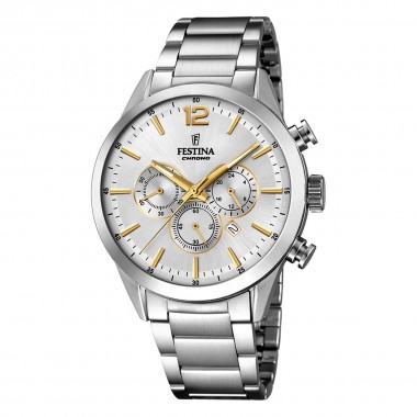 FESTINA ΡΟΛΟΙ ΧΡΟΝΟΓΡΑΦΟΣ ΜΕ ΜΕΤΑΛΛΙΚΟ ΜΠΡΑΣΕΛΕ F20343/1