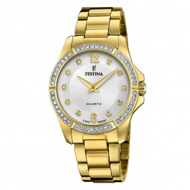 FESTINA CRYSTALS ΡΟΛΟΙ ΜΠΑΤΑΡΙΑΣ ΜΕ ΜΕΤΑΛΛΙΚΟ ΜΠΡΑΣΕΛΕ F20596/1