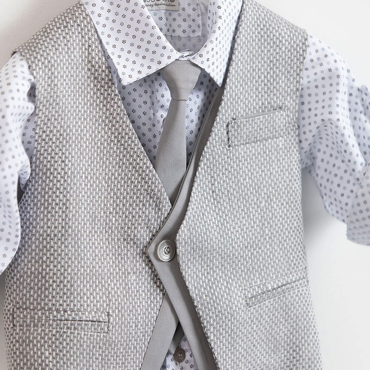 Βαπτιστικό κοστούμι Piccolino Silvio-22 σε χρώμα Grey