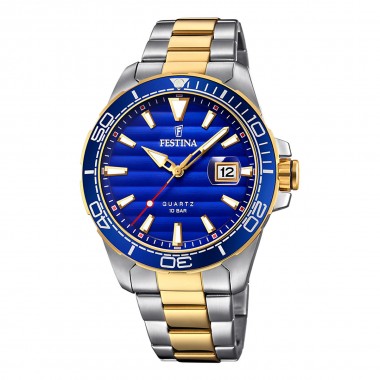 FESTINA PRESTIGE ΡΟΛΟΙ ΜΠΑΤΑΡΙΑΣ ΜΕ ΜΕΤΑΛΛΙΚΟ ΜΠΡΑΣΕΛΕ F20362/4