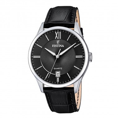 FESTINA ΡΟΛΟΙ ΜΠΑΤΑΡΙΑΣ ΜΕ ΔΕΡΜΑΤΙΝΟ ΛΟΥΡΙ F20426/3