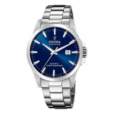 Festina Swiss Made Classic Ρολόι Μπαταρίας με Μεταλλικό Μπρασελέ F20024/3
