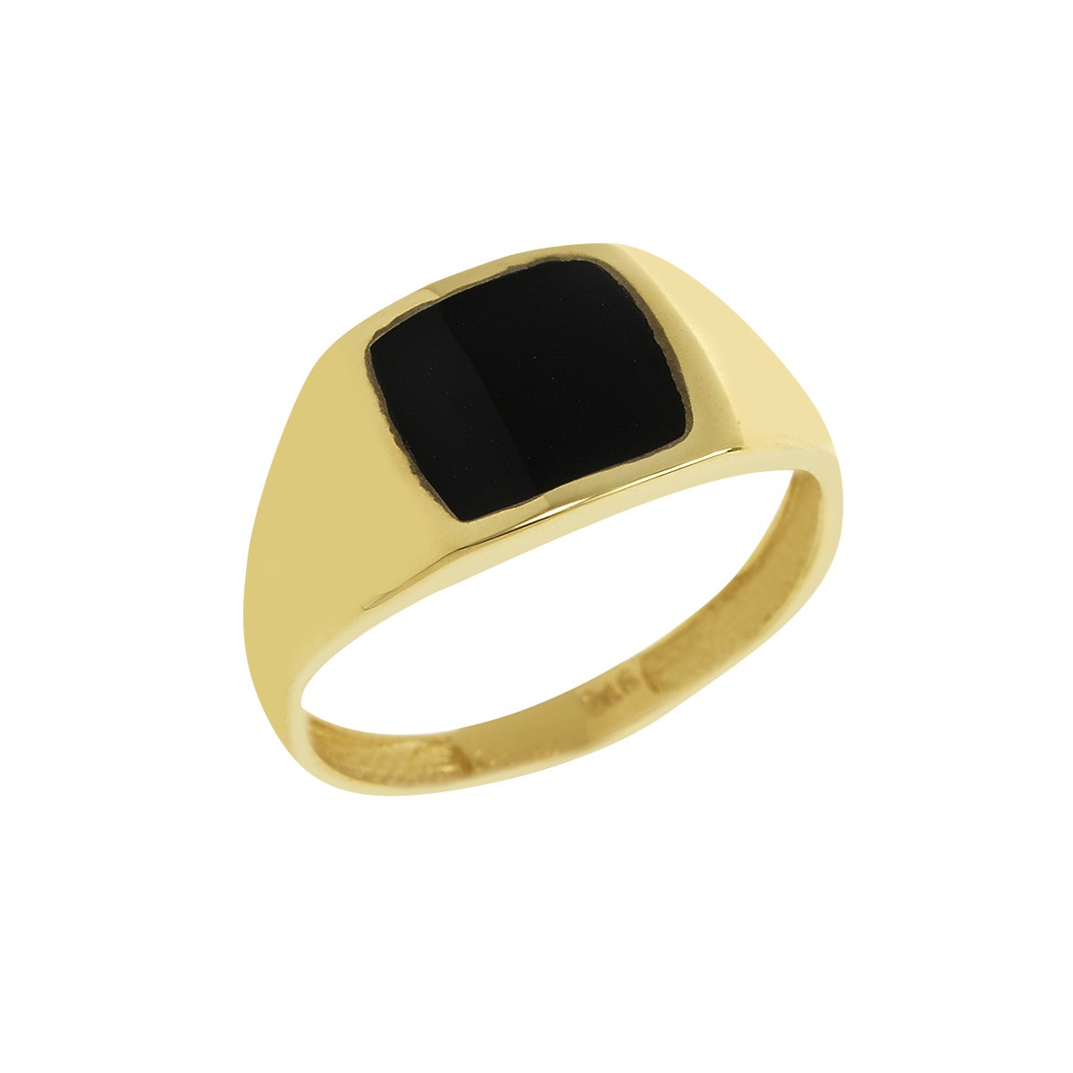 Δακτυλίδι Ανδρικό Χρυσό Κ9 με Πλάκα Κωδ: 401154