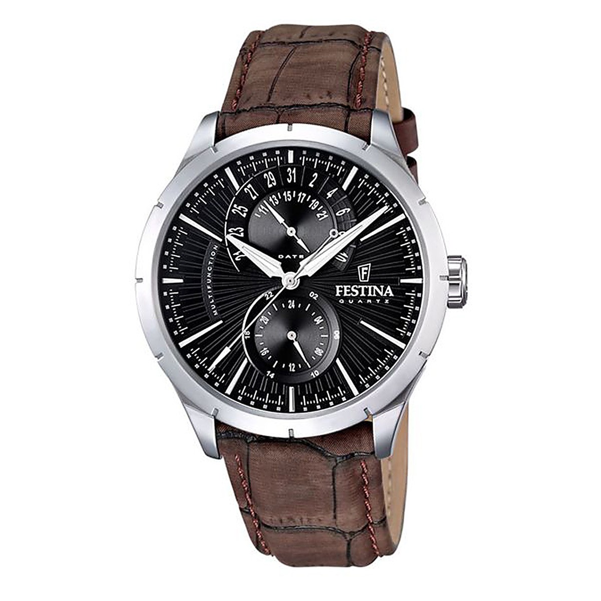 Festina Mens Watch Ρολόι Μπαταρίας με Δερμάτινο Λουρί