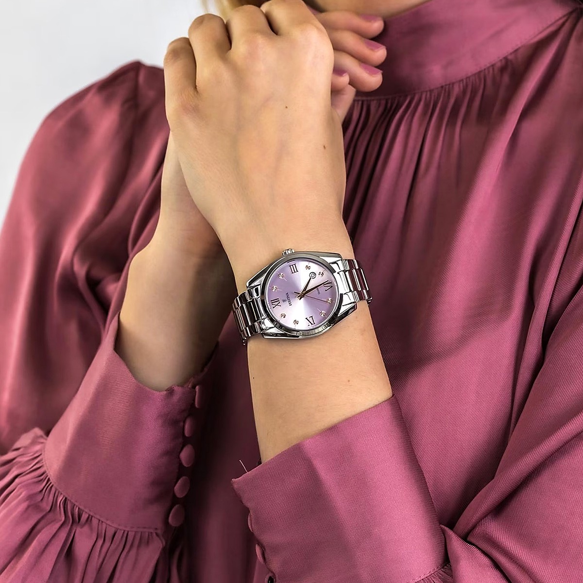Festina Boyfriend Crystals Ρολόι Μπαταρίας με Μεταλλικό Μπρασελέ F16790/D