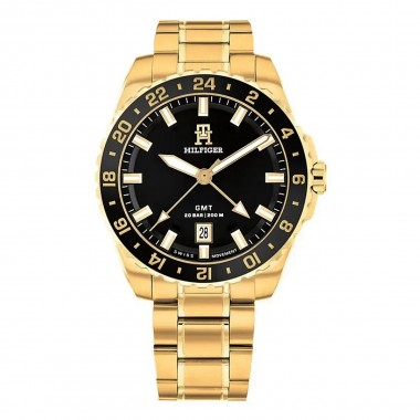 Tommy Hilfiger TH85 GMT Ρολόι Μπαταρίας με Μεταλλικό Μπρασελέ Κωδ: 1792133