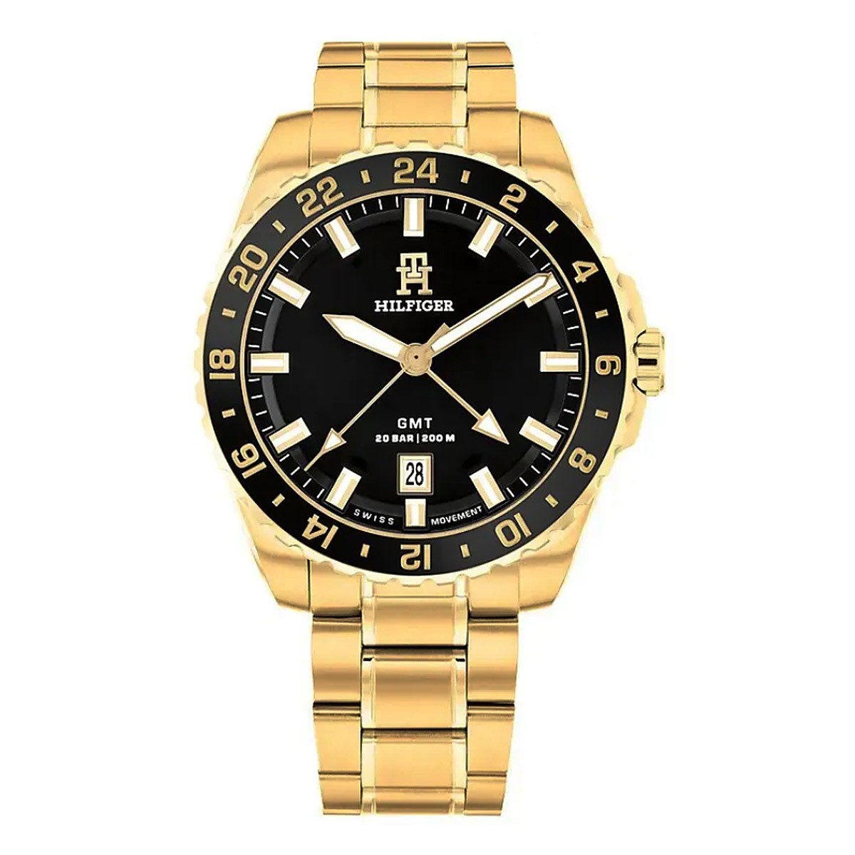 Tommy Hilfiger TH85 GMT Ρολόι Μπαταρίας με Μεταλλικό Μπρασελέ Κωδ: 1792133