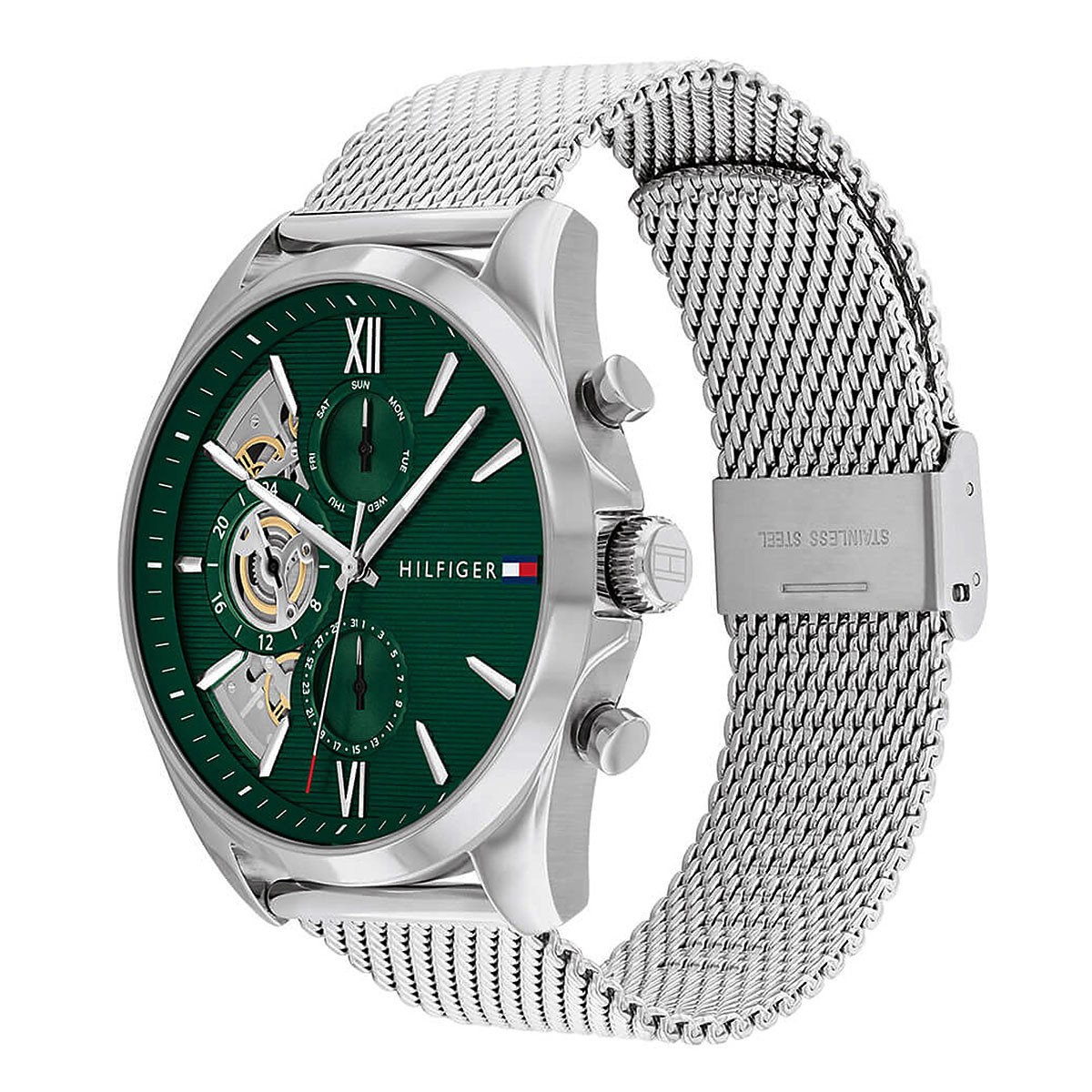 Tommy Hilfiger Baker Multifunction Ρολόι Μπαταρίας με Μπρασελέ Mesh Band Κωδ: 1710647