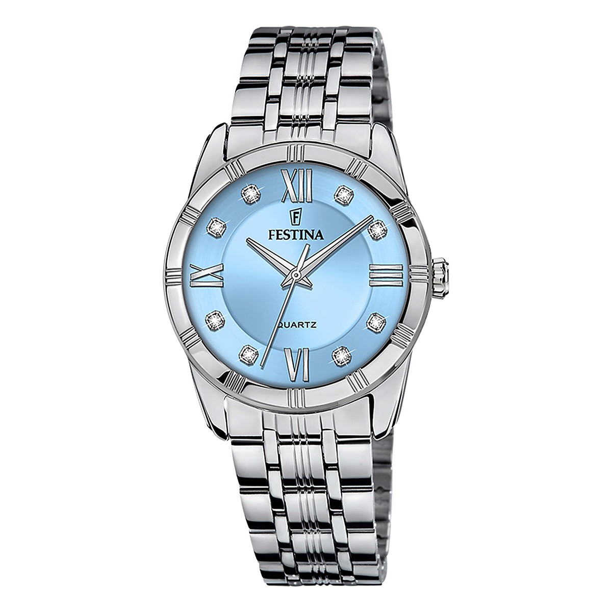 Festina Crystals Ρολόι Μπαταρίας με Μεταλλικό Μπρασελέ F16940/E