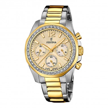 FESTINA Chronograph Ρολόι Μπαταρίας με Κρύσταλλα Κωδ: F20607/3