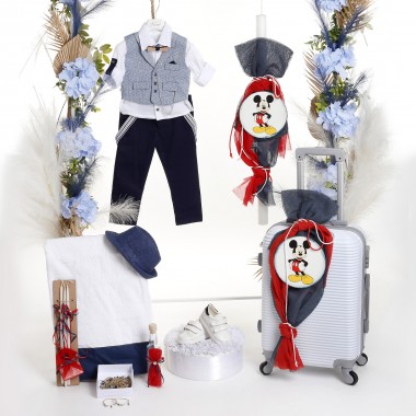 Σετ Βάπτισης με Ρούχα για Αγόρι με Θέμα Mickey Mouse Τεμ 17 ΚΩΔ: 601574