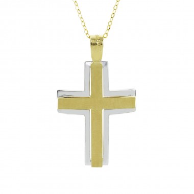 Σταυρός Χρυσός Κ14 FaCad'oro Κωδ: 301735