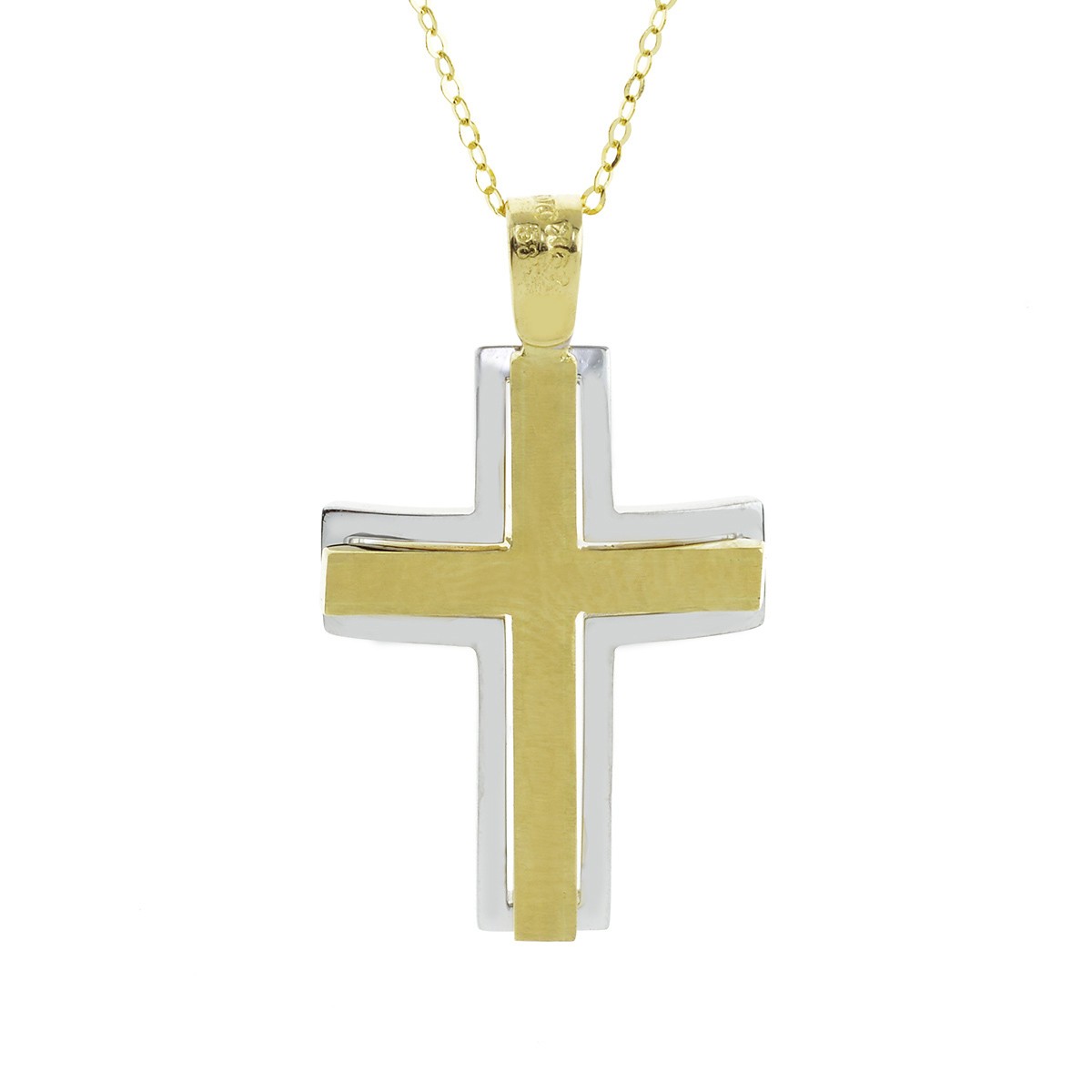 Σταυρός Χρυσός Κ14 FaCad'oro Κωδ: 301735