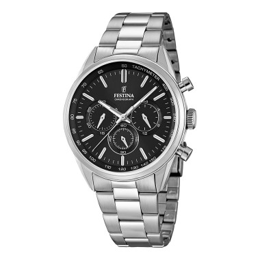 FESTINA Chronograph Ρολόι Χρονογράφος με Μεταλλικό Μπρασελέ Κωδ: F16820/4