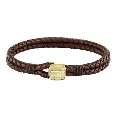Hugo Boss Βραχιόλι Δερμάτινο με Ατσάλινο Διακοσμητικό Κωδ: 1580667M