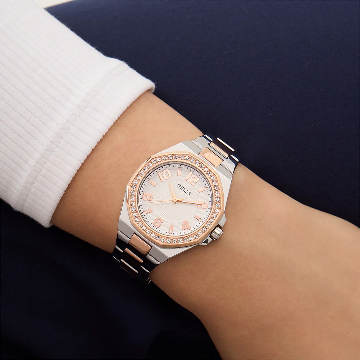 GUESS Contessa Crystals Ρολόι Μπαταρίας με Κρύσταλλα Κωδ: GW0877L5