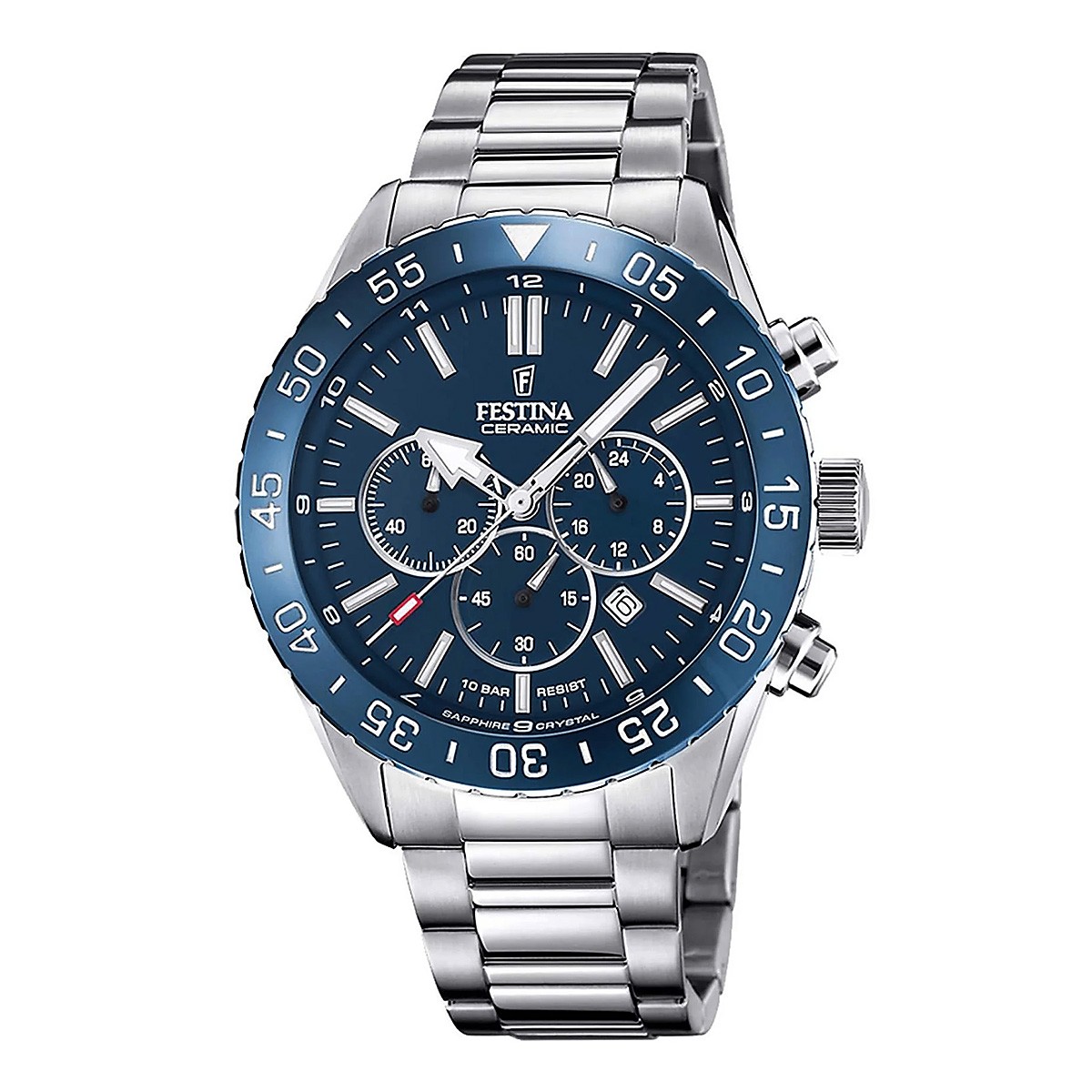 FESTINA Ceramic Ρολόι Μπαταρίας με Μεταλλικό Μπρασελέ Κωδ: F20575/2