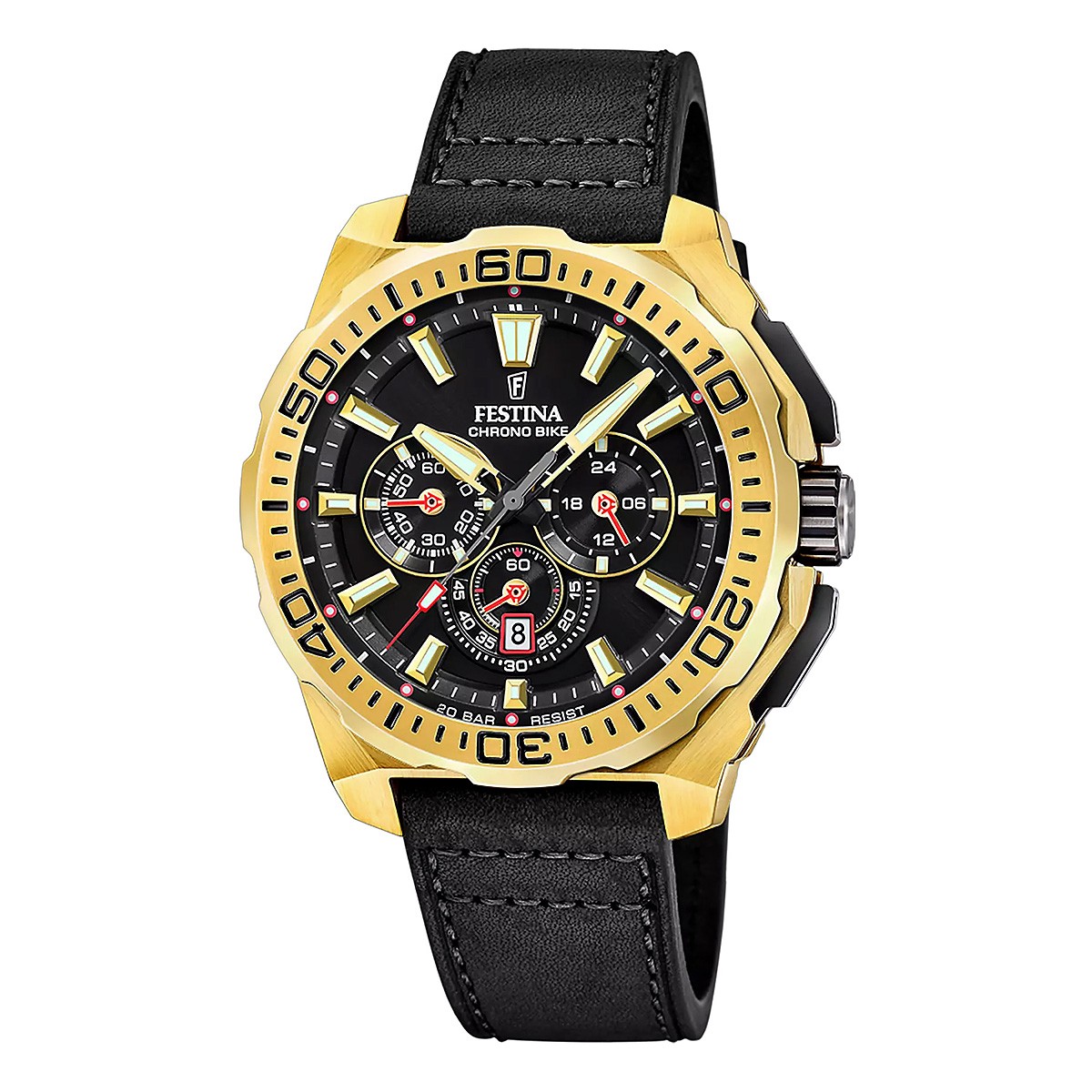 FESTINA Chrono Bike Ρολόι Μπαταρίας με Δερμάτινο Λουρί Κωδ: F20728/3