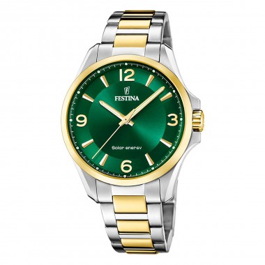 FESTINA Solar Energy Ρολόι με Δίχρωμο Μπρασελέ Κωδ: F20657/3