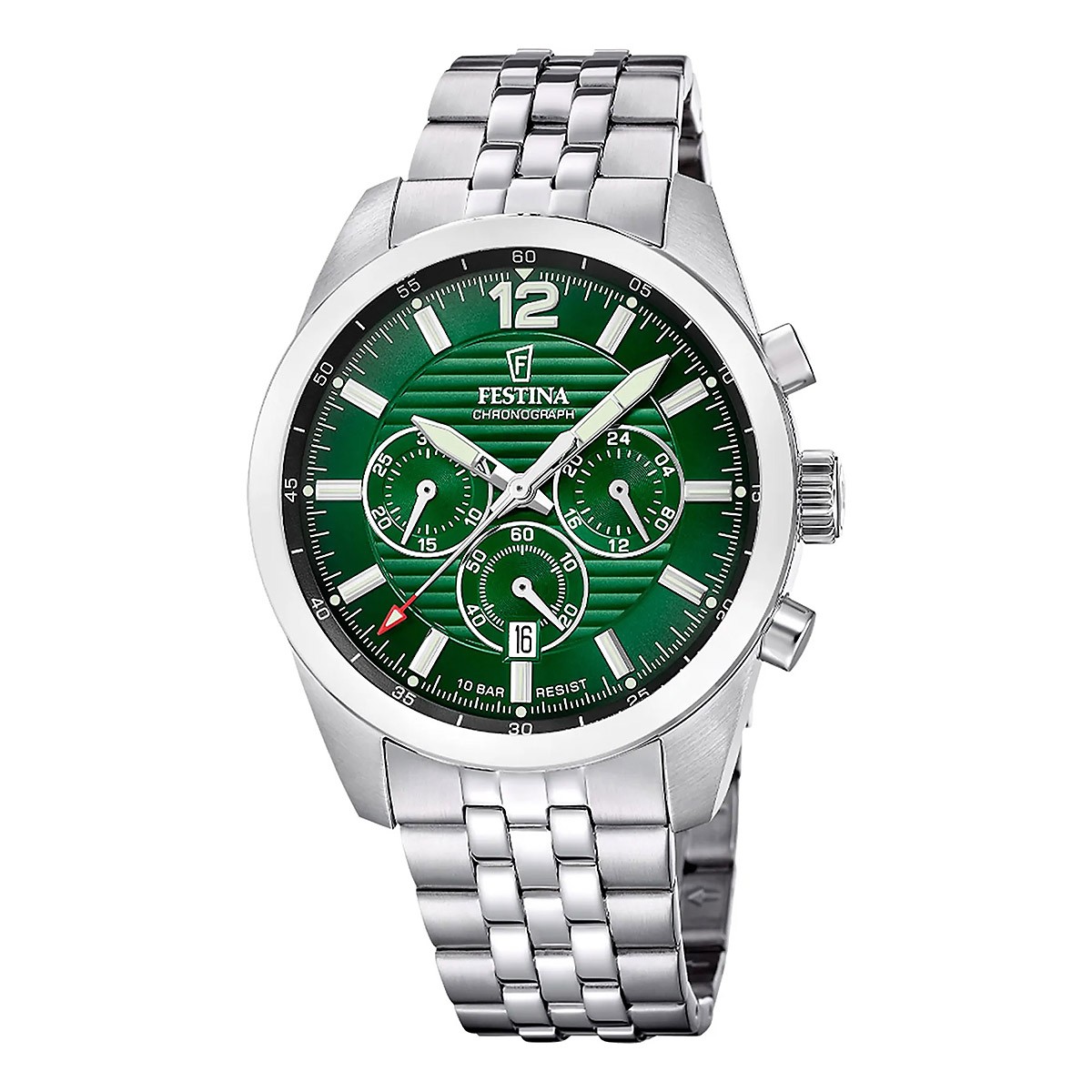 FESTINA Chronograph Ρολόι Μπαταρίας με Μεταλλικό Μπρασελέ Κωδ: F20742/5