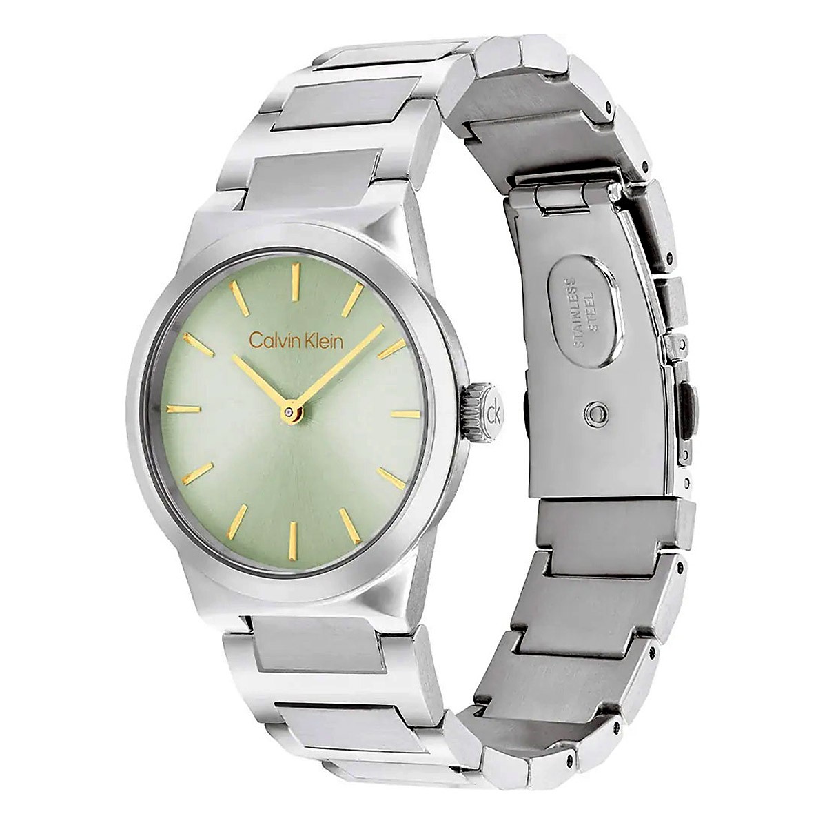 CALVIN KLEIN Linear Elegance Ρολόι Μπαταρίας με Μεταλλικό Μπρασελέ Κωδ: 25100080