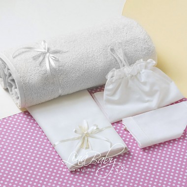 Βαπτιστικά Λαδόπανα Lina Baby Simple & Elegant Κωδ: 136 Λευκό