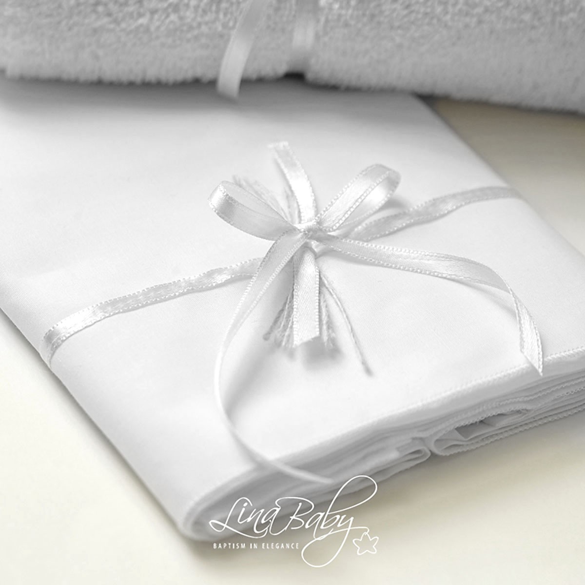 Βαπτιστικά Λαδόπανα Lina Baby Simple & Elegant Κωδ: 136 Λευκό