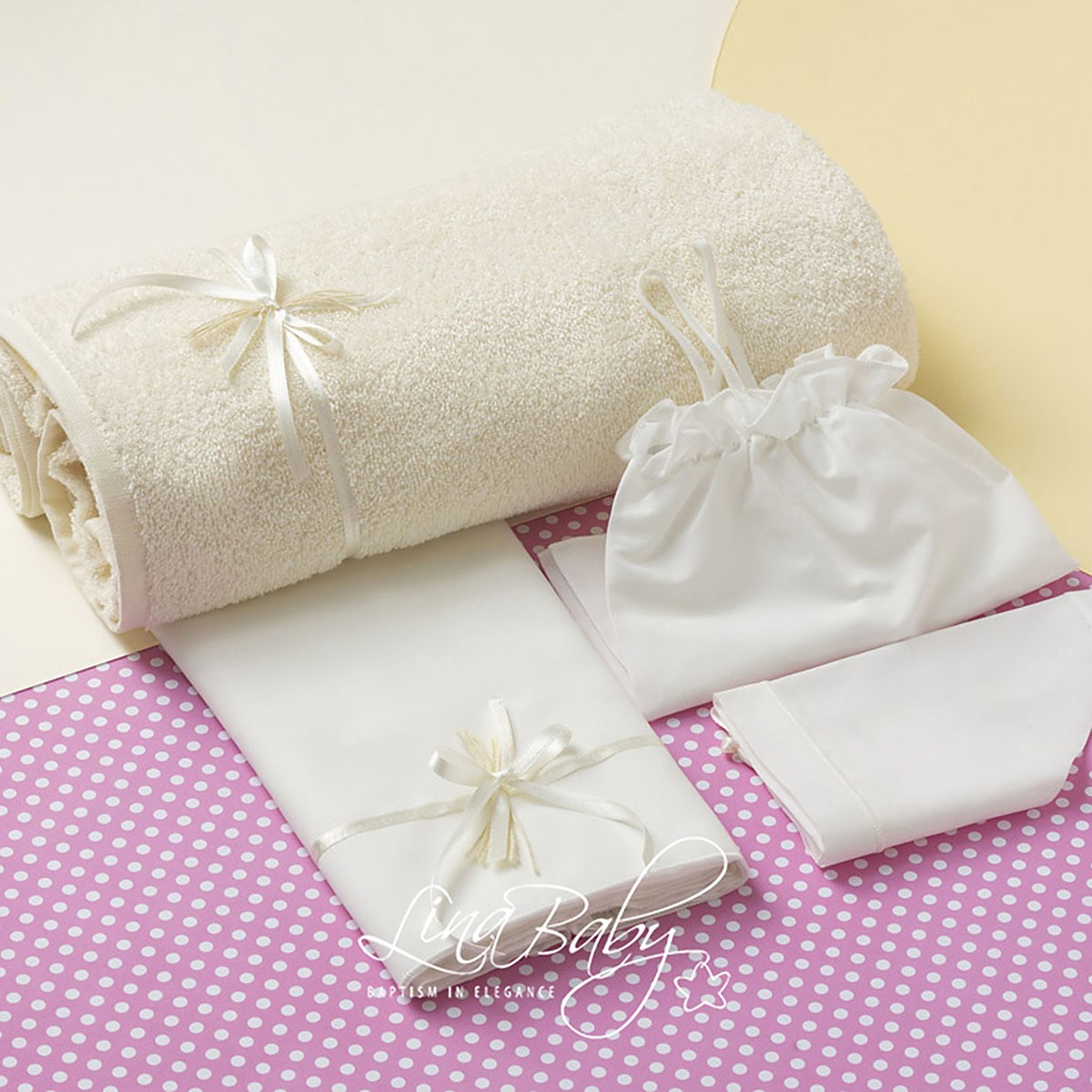 Βαπτιστικά Λαδόπανα Lina Baby Simple & Elegant Κωδ: 136 Εκρού