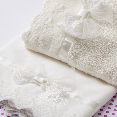 Βαπτιστικά Λαδόπανα Lina Baby Δανδελένιο Κωδ: 1546 Εκρού