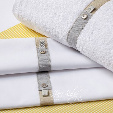 Βαπτιστικά Λαδόπανα Lina Baby Αλέξανδρος Κωδ: 1553 Λευκό
