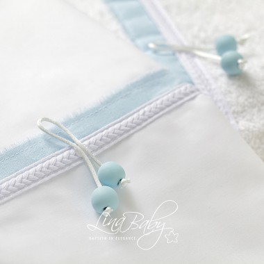 Βαπτιστικά Λαδόπανα Lina Baby Baby Boom Κωδ: 1556 Λευκό