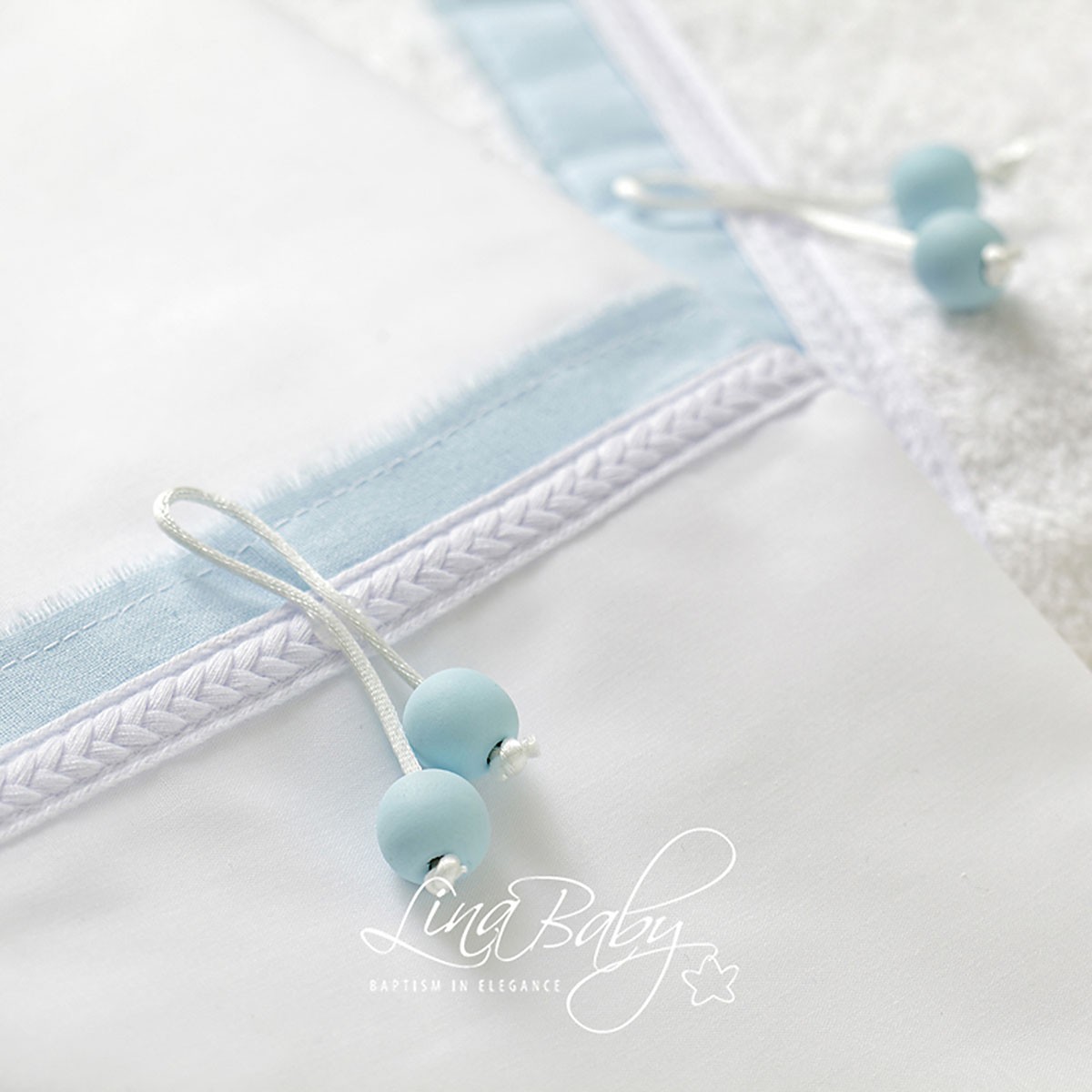Βαπτιστικά Λαδόπανα Lina Baby Baby Boom Κωδ: 1556 Λευκό