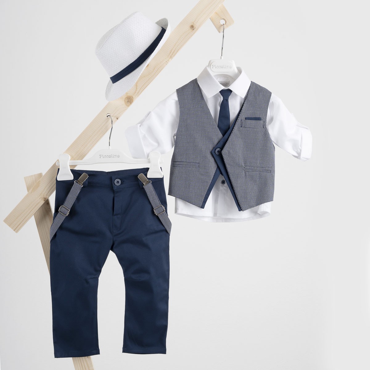 Βαπτιστικό κοστούμι Piccolino Silvio-22 σε χρώμα Navy