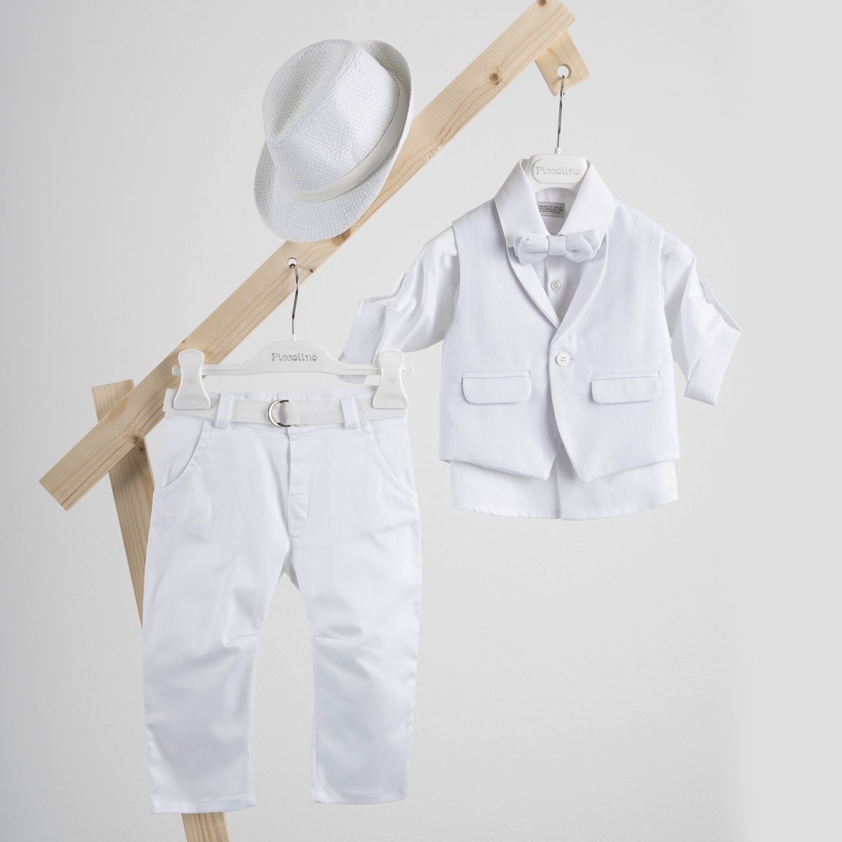 Βαπτιστικό κοστούμι Piccolino Ian σε χρώμα white