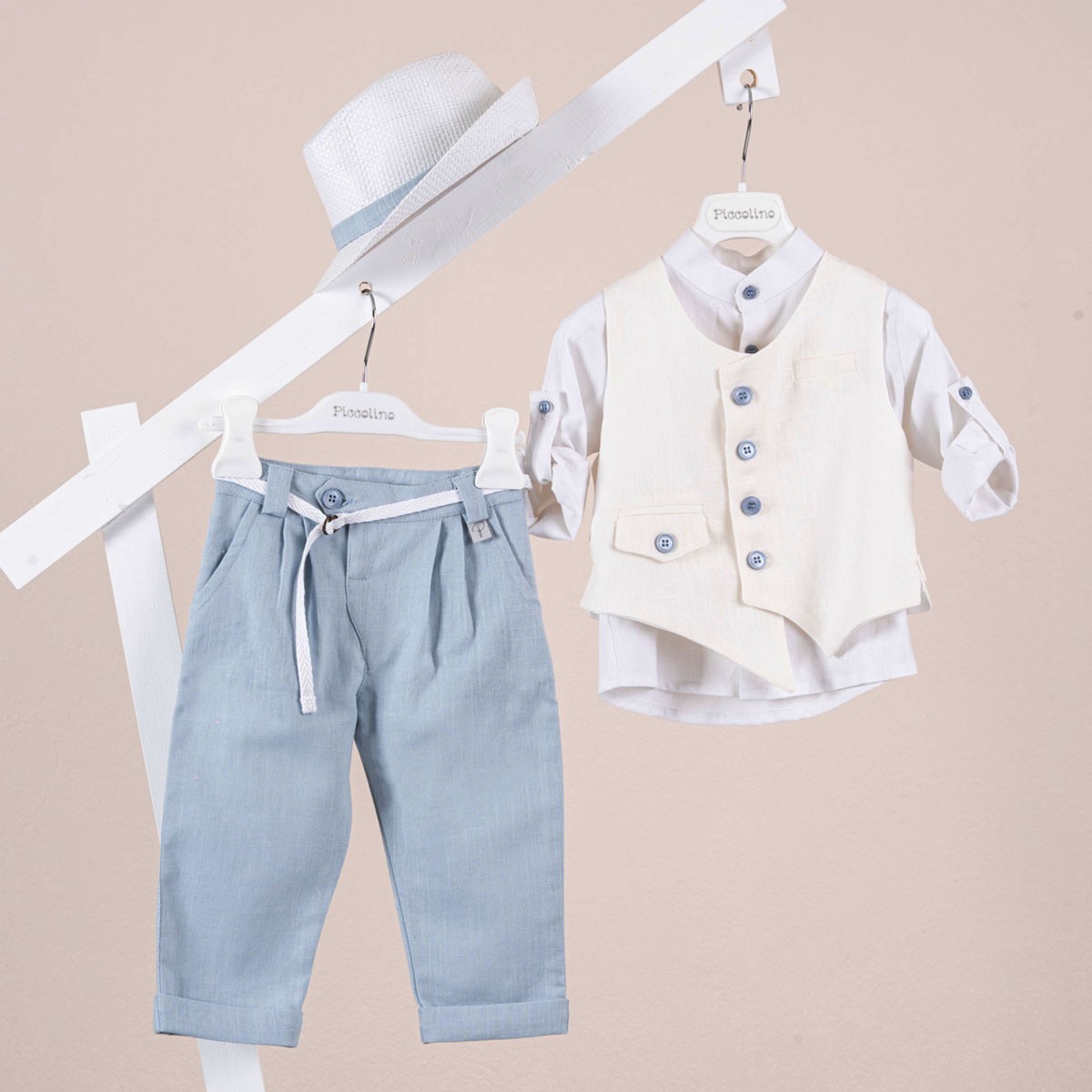 Βαπτιστικό κοστούμι Piccolino Thomas σε χρώμα Light Blue