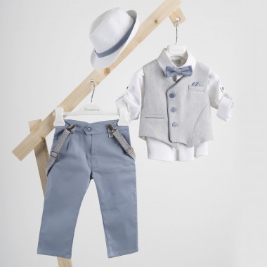Βαπτιστικό κοστούμι Piccolino Gustavo σε χρώμα Light Blue