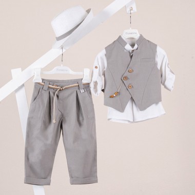 Βαπτιστικό κοστούμι Piccolino Enrique σε χρώμα Grey