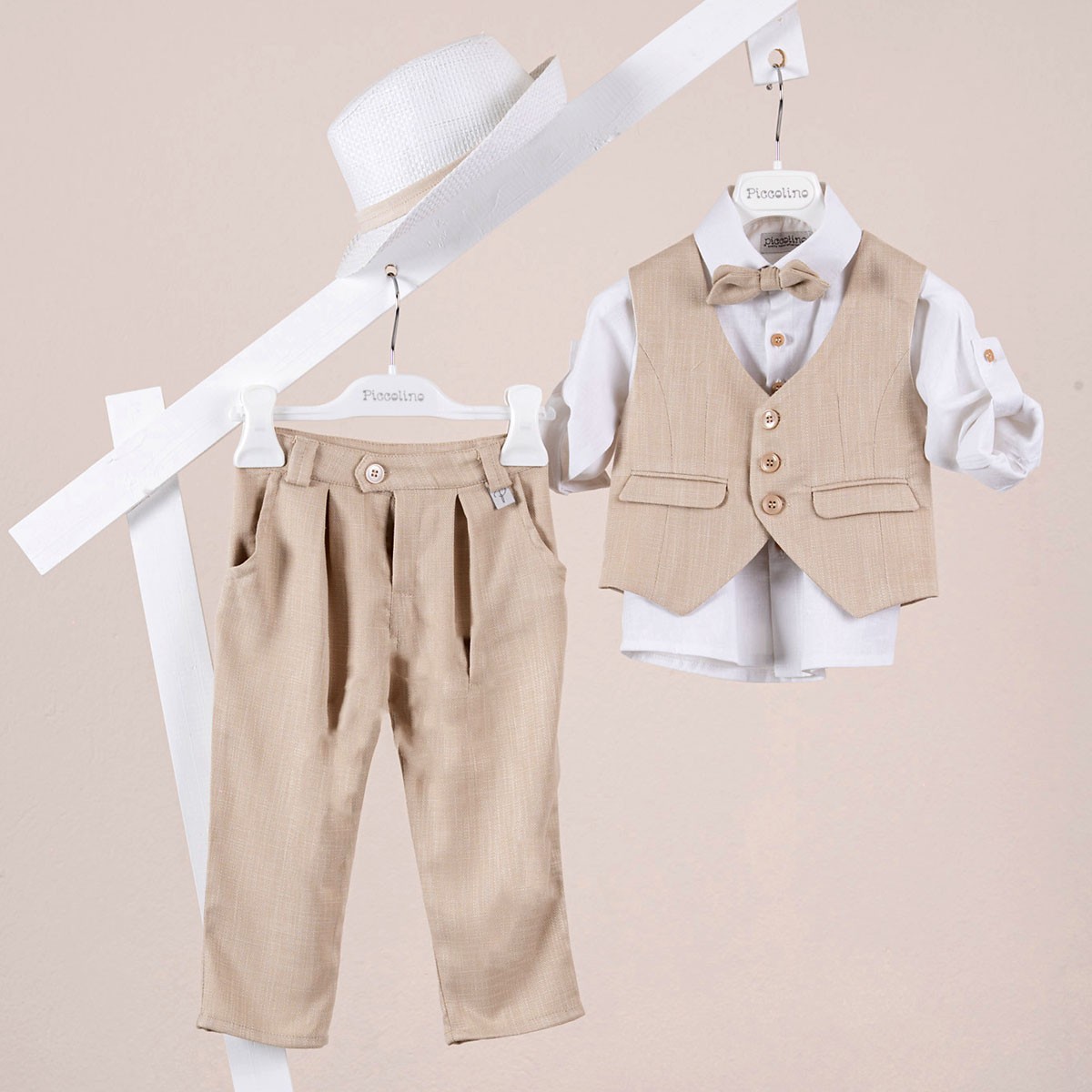 Βαπτιστικό κοστούμι Piccolino Rodrigo σε χρώμα Beige