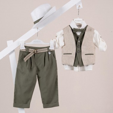 Κοστούμι  Piccolino Alessio σε χρώμα Olive
