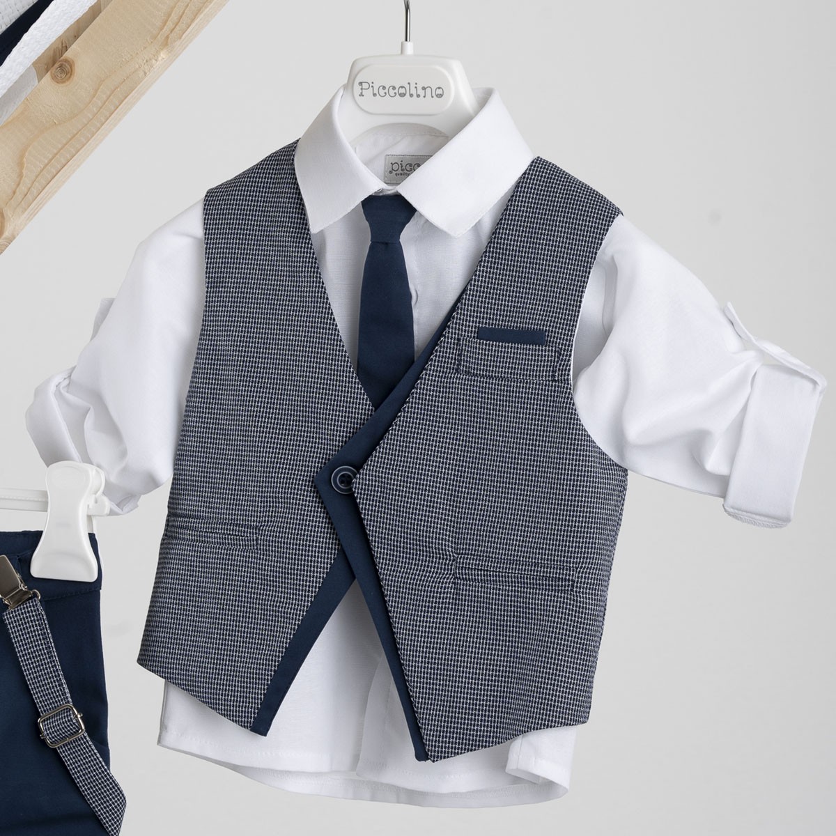 Βαπτιστικό κοστούμι Piccolino Silvio-22 σε χρώμα Navy