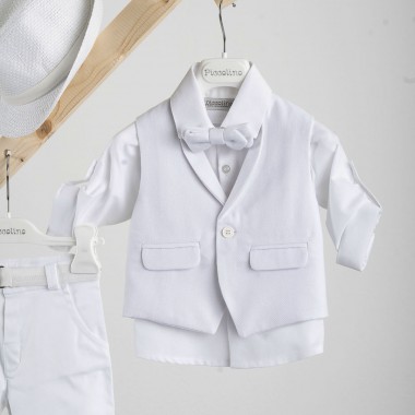 Βαπτιστικό κοστούμι Piccolino Ian σε χρώμα white