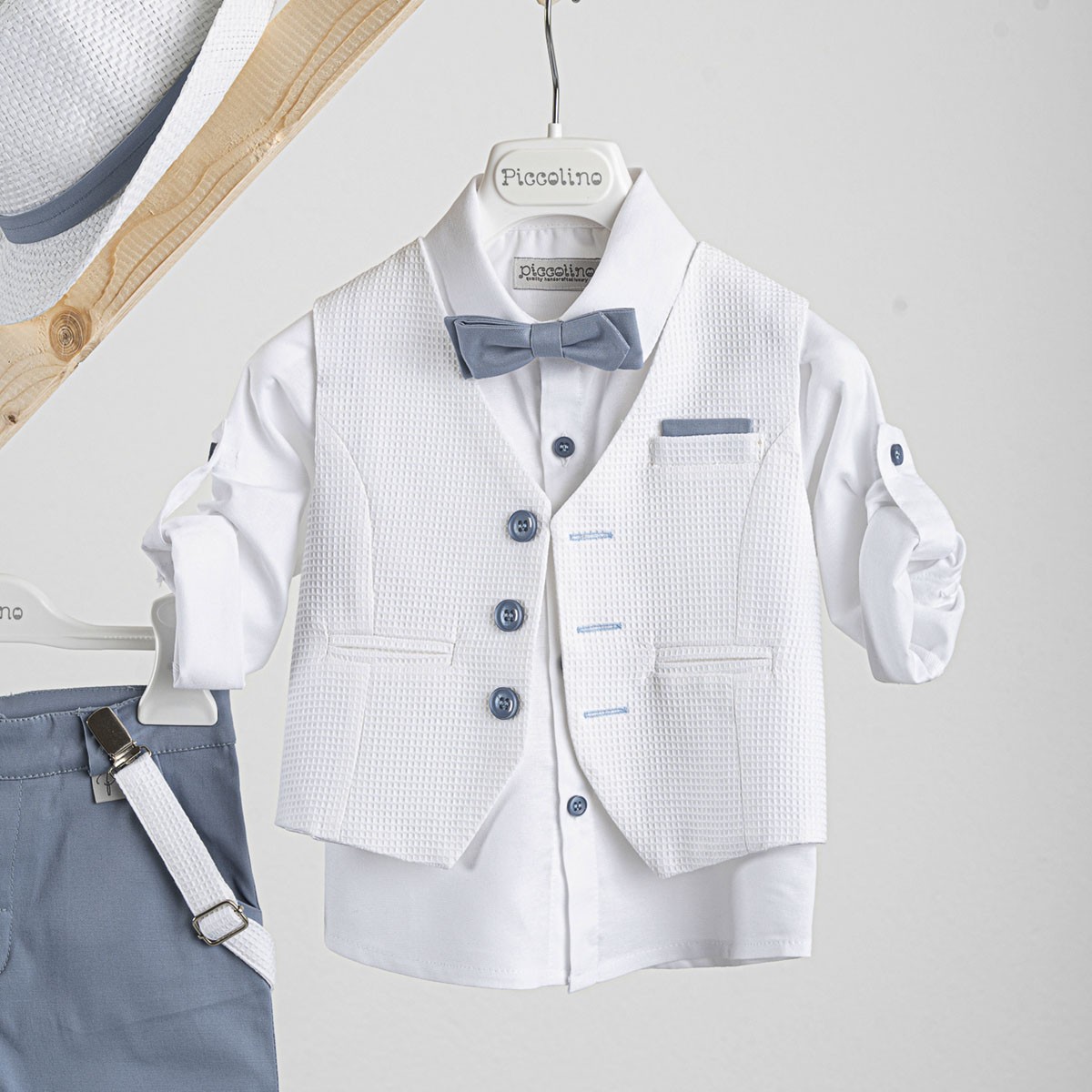 Βαπτιστικό κοστούμι Piccolino Lorenzo σε χρώμα Light blue