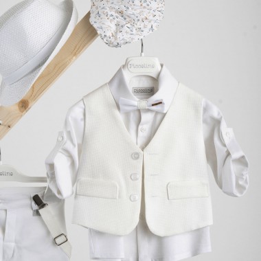 Βαπτιστικό κοστούμι Piccolino Pablo σε χρώμα White