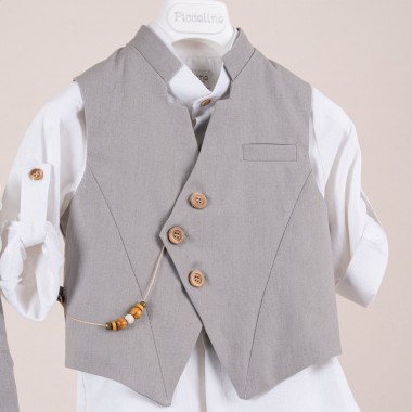 Βαπτιστικό κοστούμι Piccolino Enrique σε χρώμα Grey