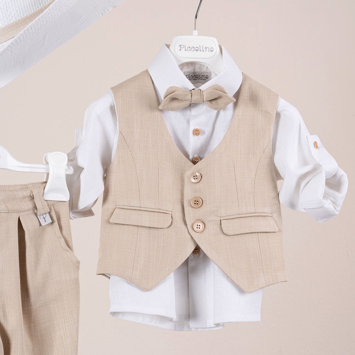 Βαπτιστικό κοστούμι Piccolino Rodrigo σε χρώμα Beige