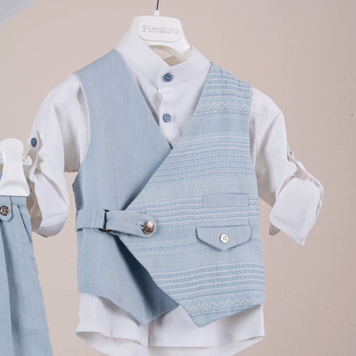 Βαπτιστικό κοστούμι Piccolino Jose σε χρώμα Light blue