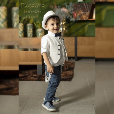 Βαπτιστικό κοστούμι Piccolino Lorenzo σε χρώμα Cobalt