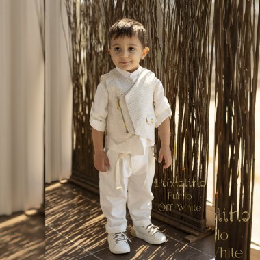 Βαπτιστικό κοστούμι Piccolino Furilo σε χρώμα Off White
