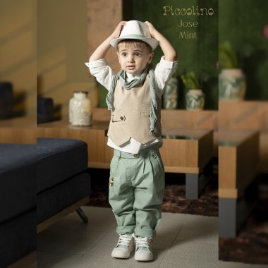 Βαπτιστικό κοστούμι Piccolino Jose σε χρώμα Mint