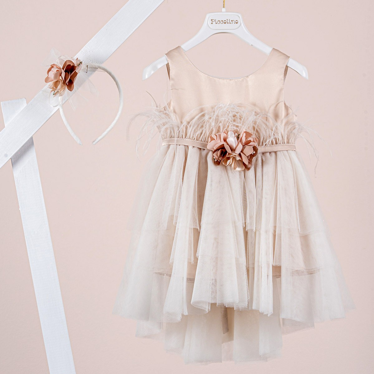 Βαπτιστικό φόρεμα Piccolino Tiffany Champagne